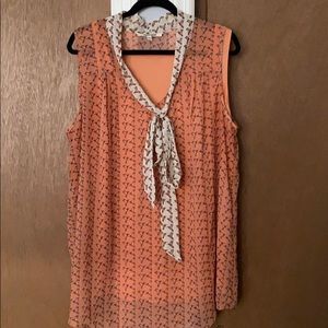 Bird printed sleeveless blouse